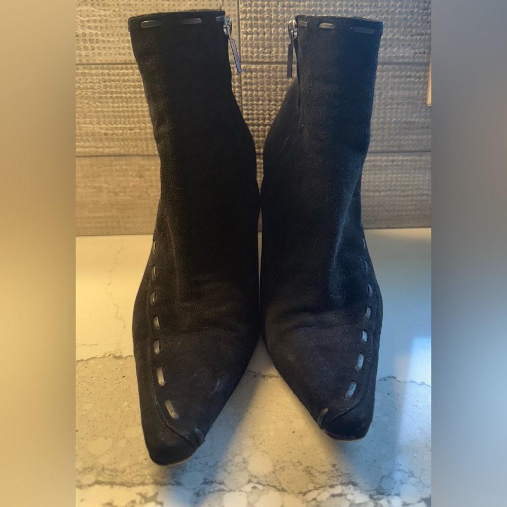 Loewe Black Suede Women's   Booties